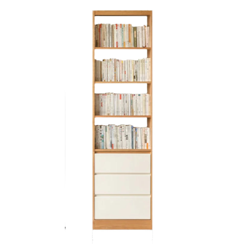 Oak Solid Wood Cream Wind Floor Bookshelves