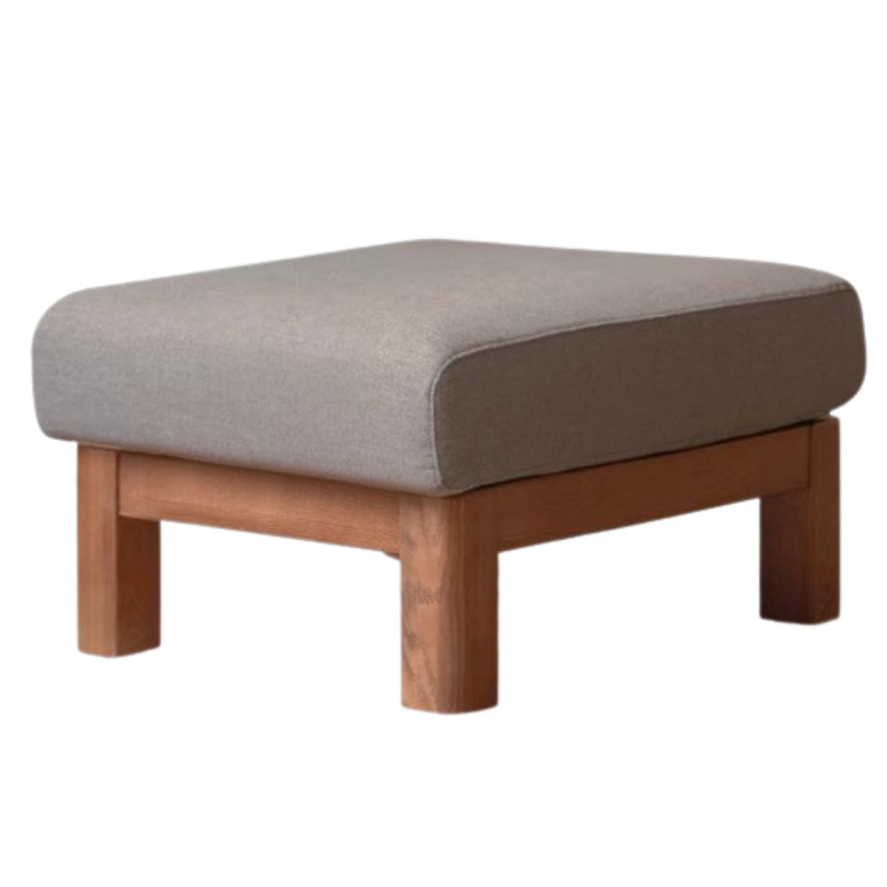 Black Walnut, Oak, Ash, Poplar Solid Wood Footstool Small Fabric Stool
