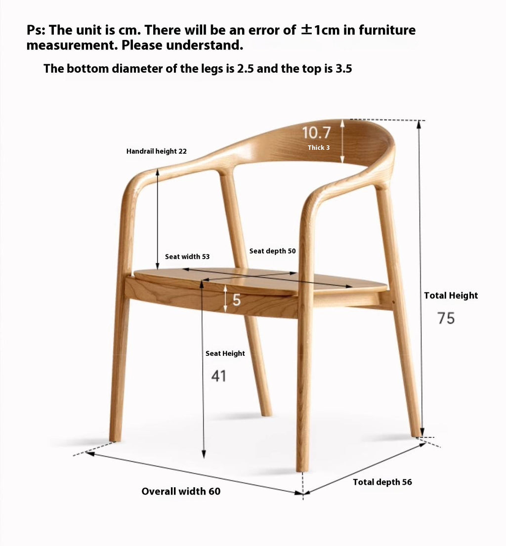 Ash Solid Wood Leisure Armchair