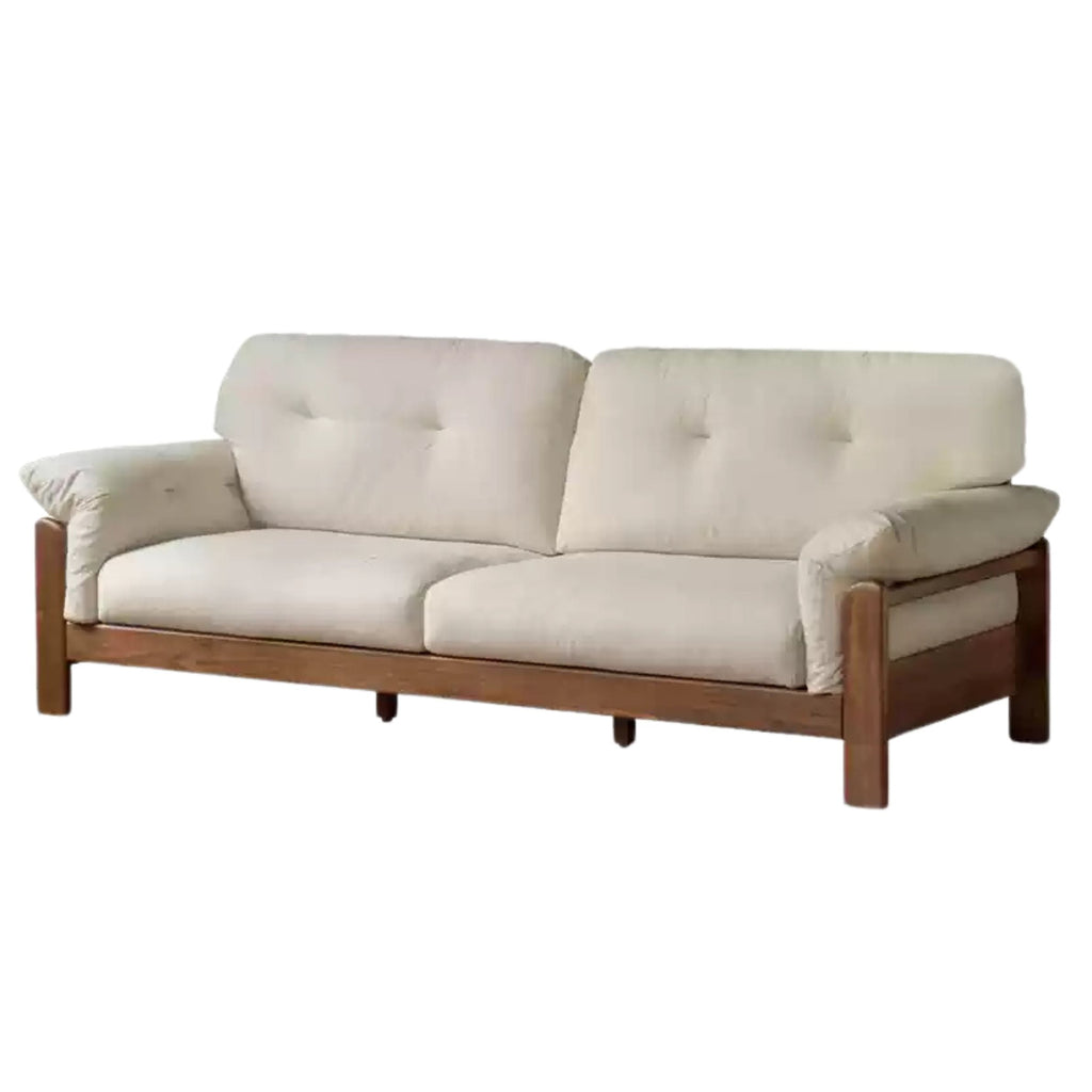 Black Walnut, Ash Solid Wood Modern Sofa
