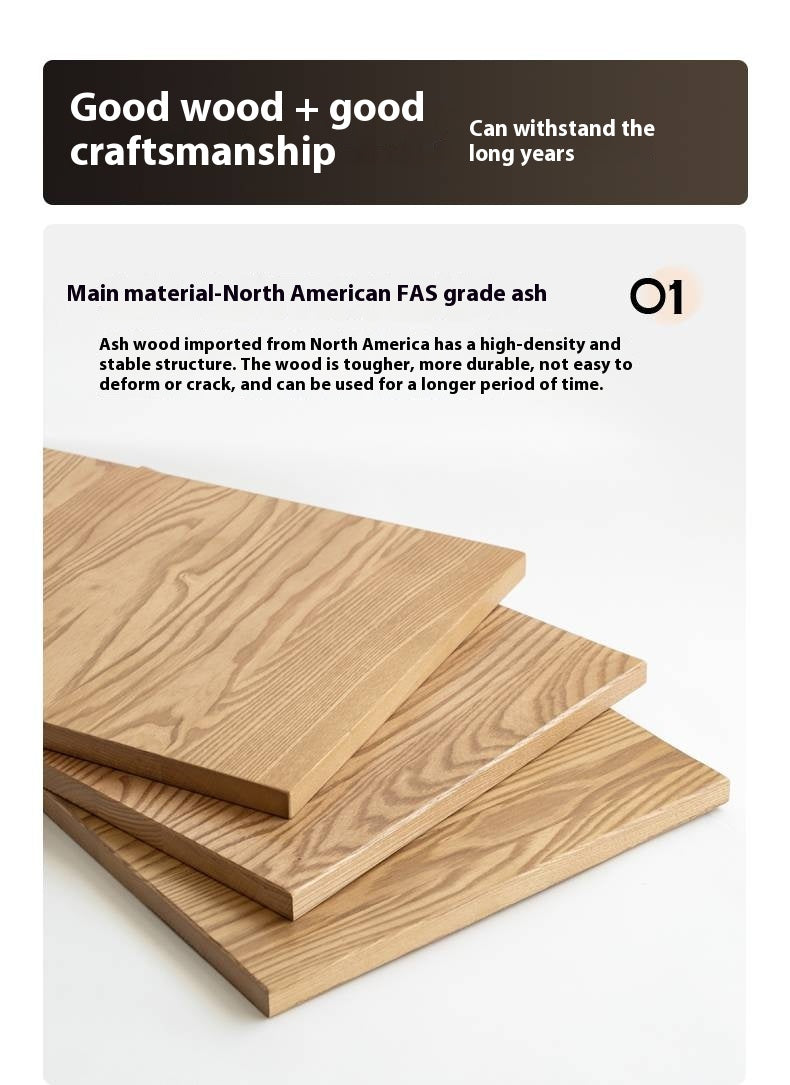 Ash Solid Wood Mobile High Tea Table