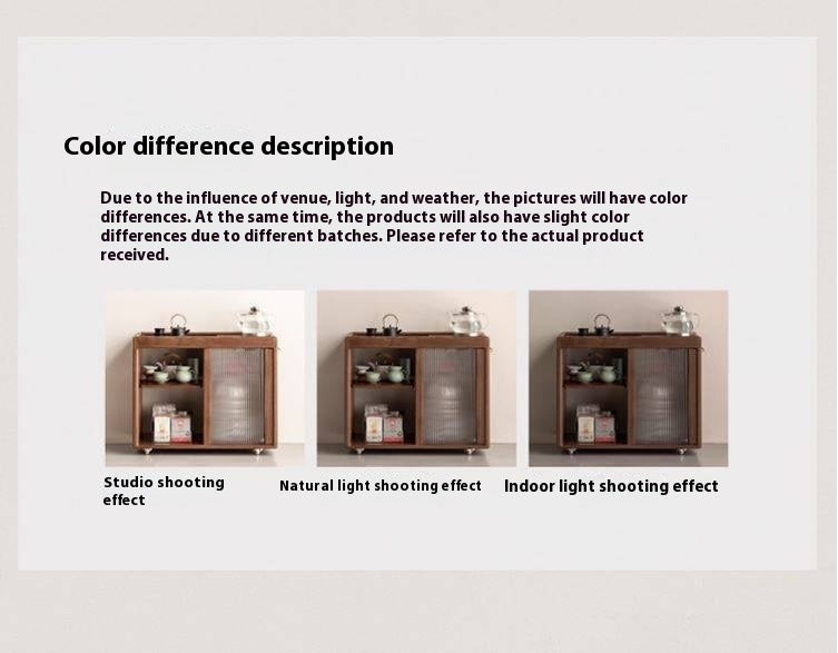 Black Walnut Solid Wood Tea Cabinet