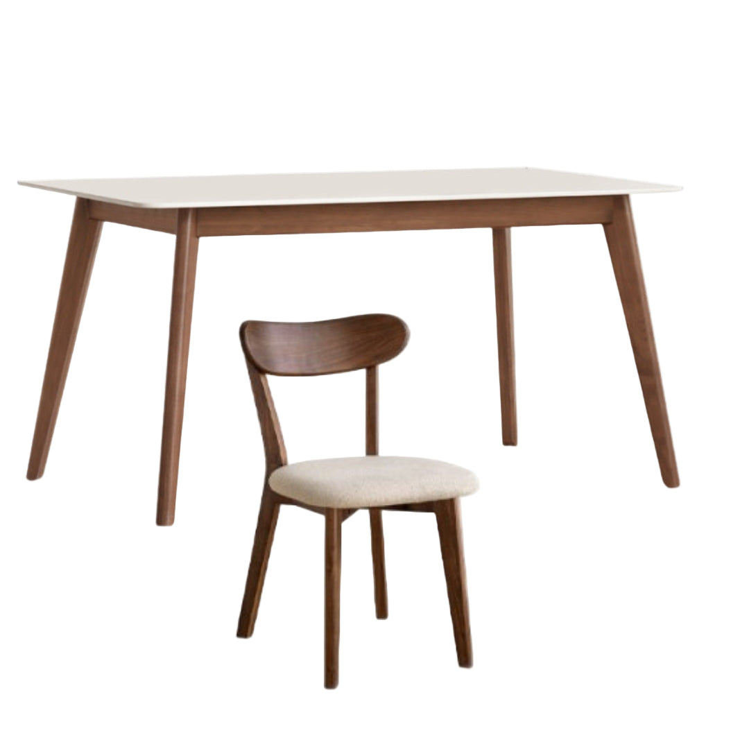 Black Walnut Solid Wood Modern Rock Plate Dining Table