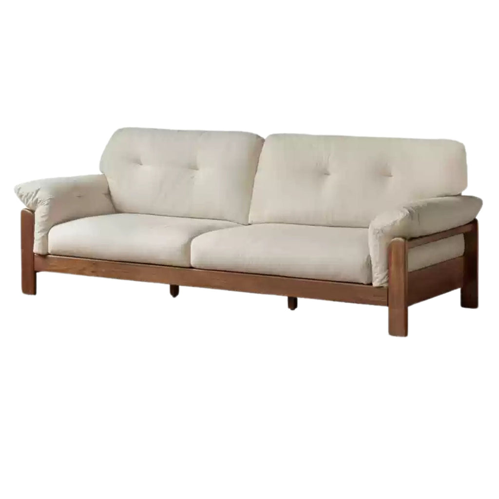 Black Walnut, Ash Solid Wood Modern Sofa