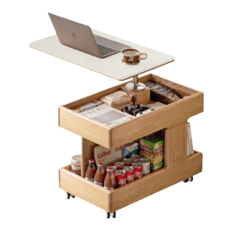 Oak, Ash, Cherry, Black Walnut Solid Wood Rotating Side Table