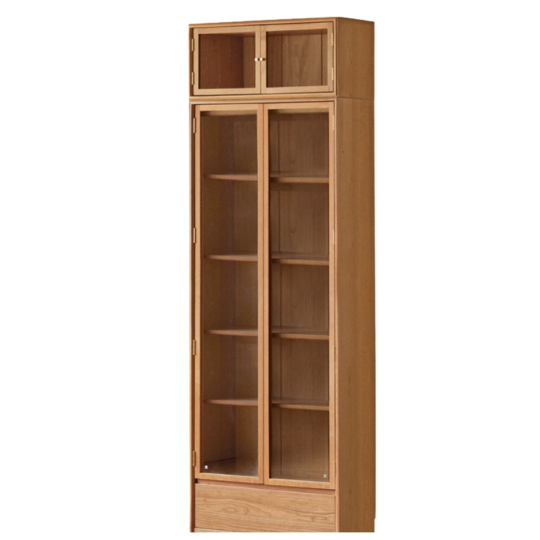 Cherry Solid Wood Bookcase Cabinet Display