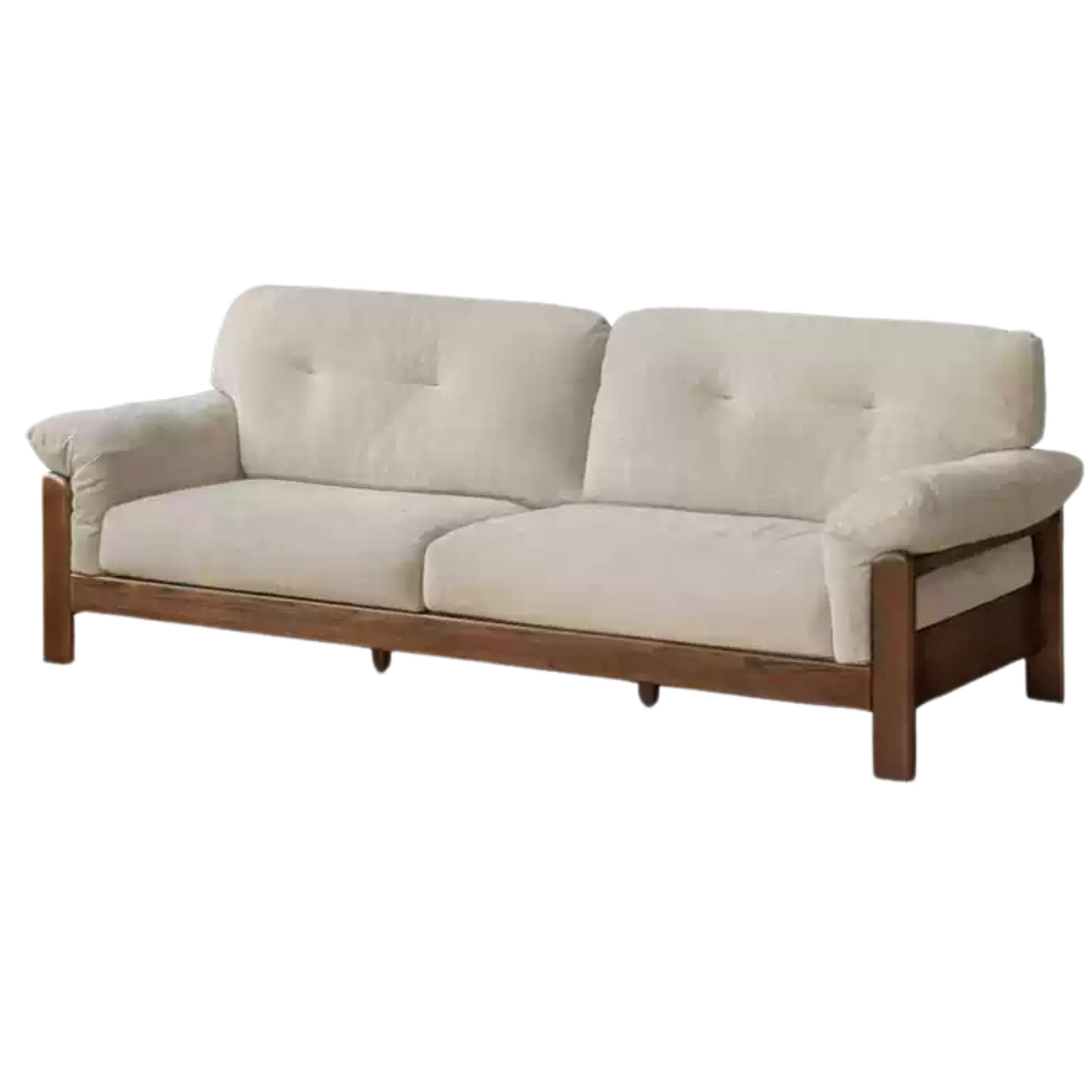 Black Walnut, Ash Solid Wood Modern Sofa