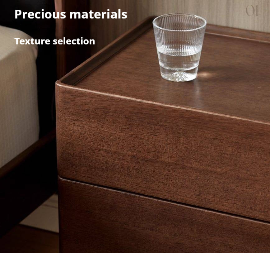 Sandalwood Solid Wood Modern Nightstand