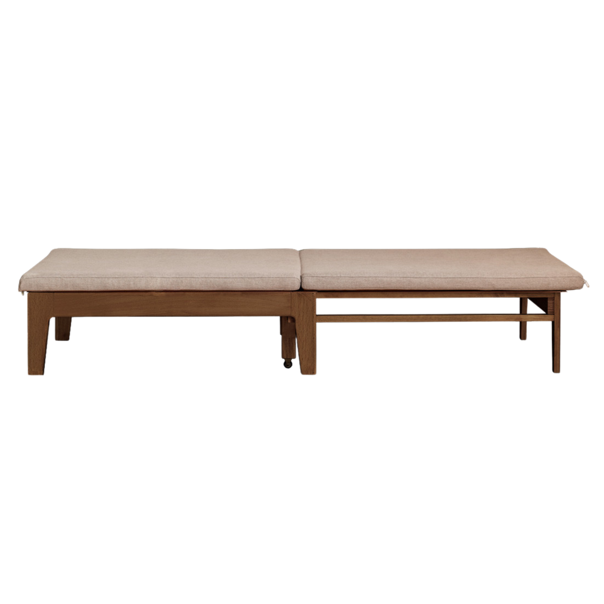 Oak, Solid RubberWood, Beech Solid Wood Sofa Bed Folding Single Bed