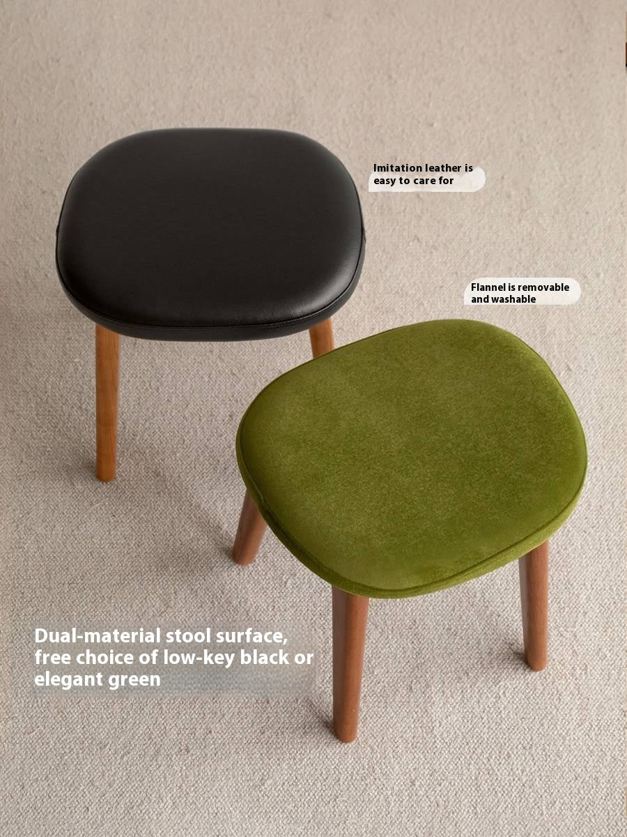 Oak, Cherry Solid Wood Makeup Stool