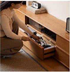 Cherry Solid Wood Modern Simple Floor TV Stand