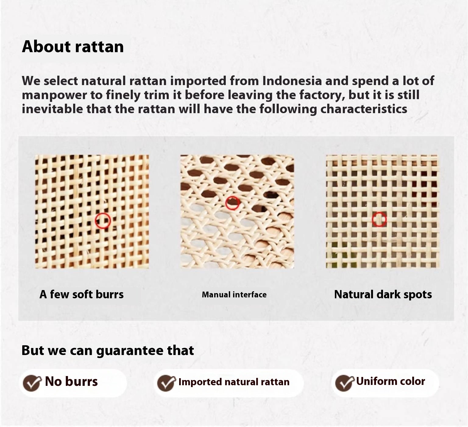 Oak Solid Wood Light Luxury Rattan Chair