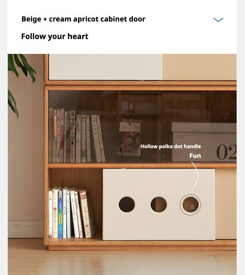 Cherry Solid Wood Ancient Style Bookcases