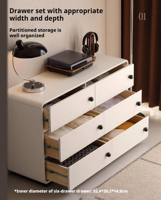 Solid Rubberwood Modern Drawer Chest