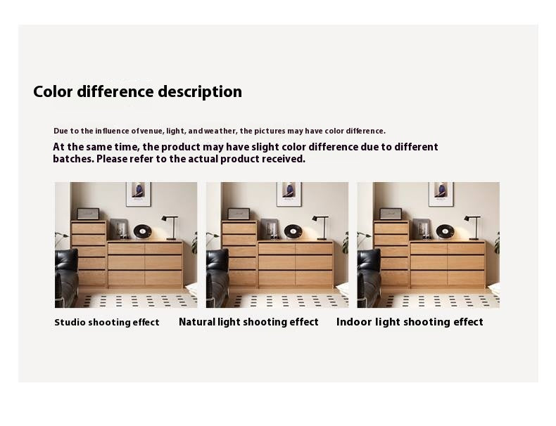 Oak Solid Wood Modern Drawer Cabinet