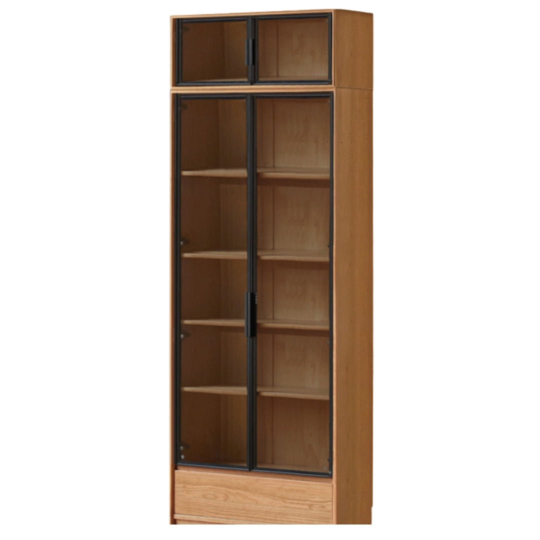 Cherry Solid Wood Bookcase Cabinet Display
