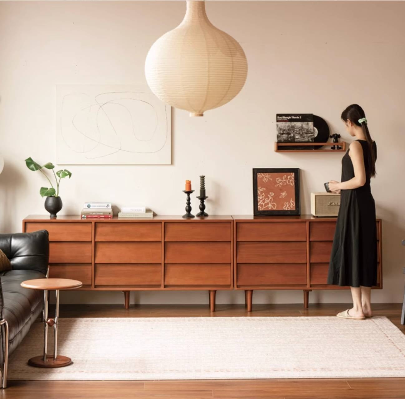 Poplar Solid Wood Middle Ancient Style Drawer