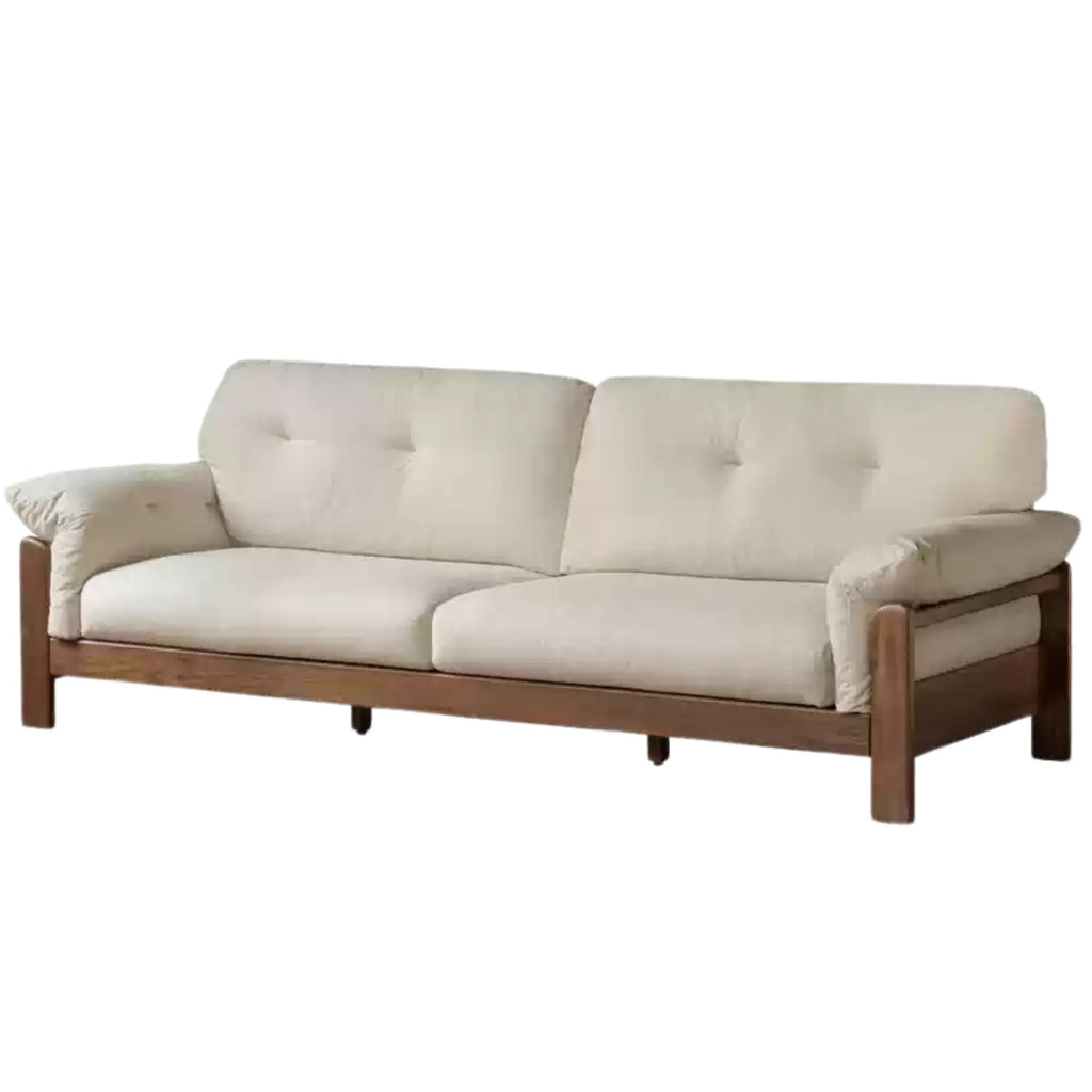Black Walnut, Ash Solid Wood Modern Sofa