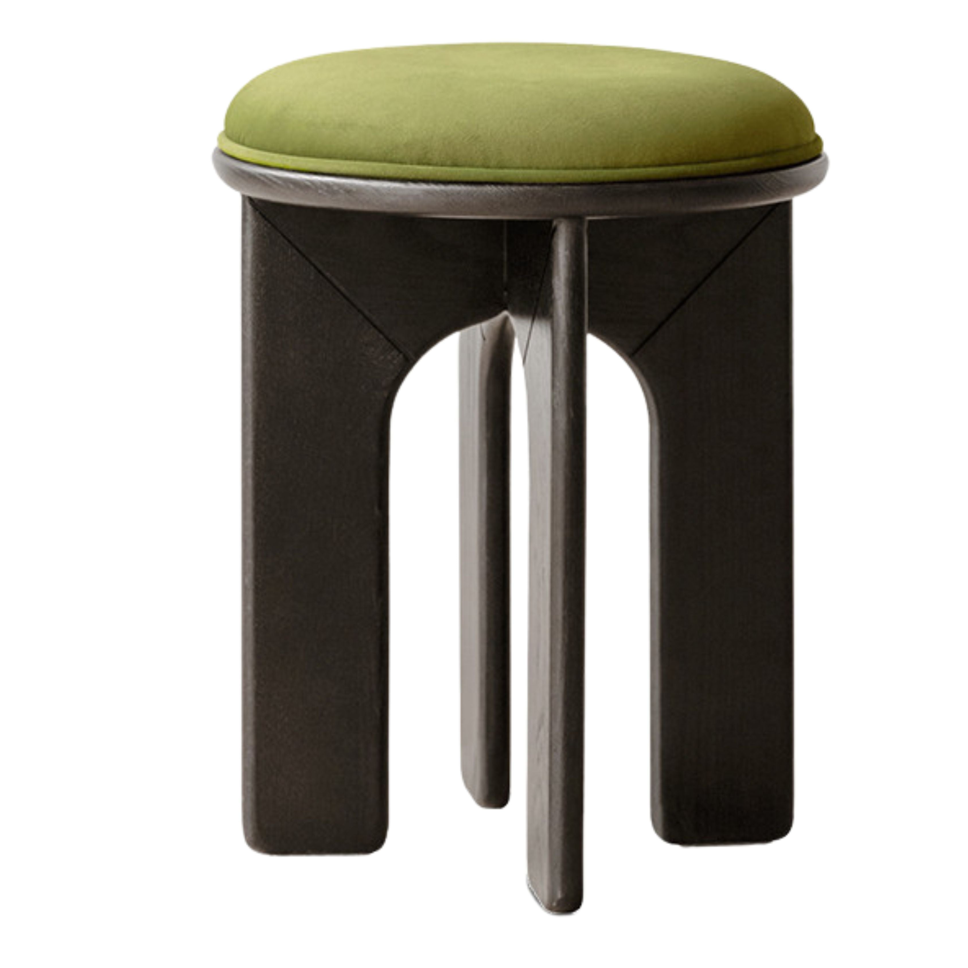 Oak, Beech Solid Wood, Solid RubberWood French Retro Round Stool