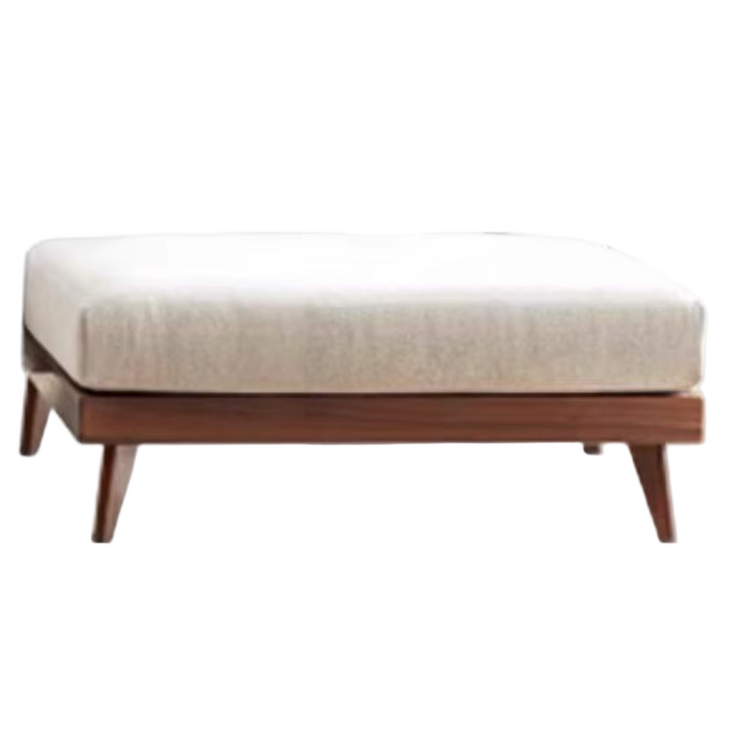 Ash, Oak, Black Walnut Solid Wood  Fabric Footstool-