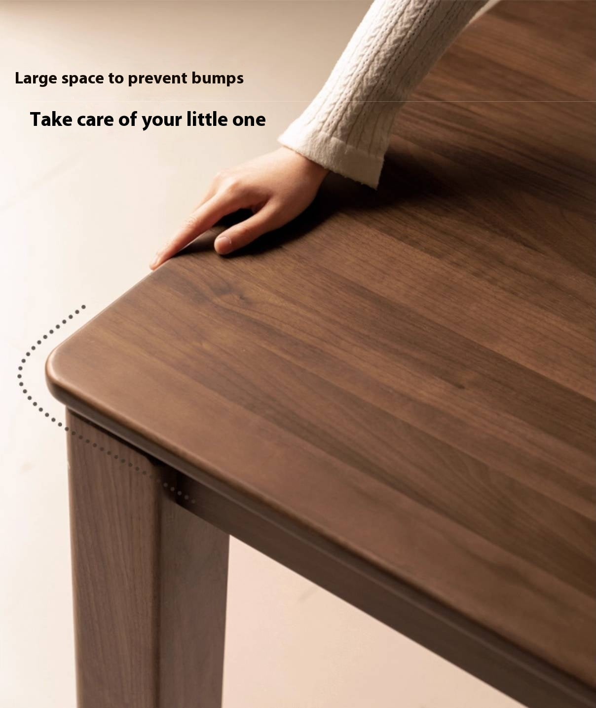 Black Walnut, Ash, Oak Solid Wood Large Board Dining Table