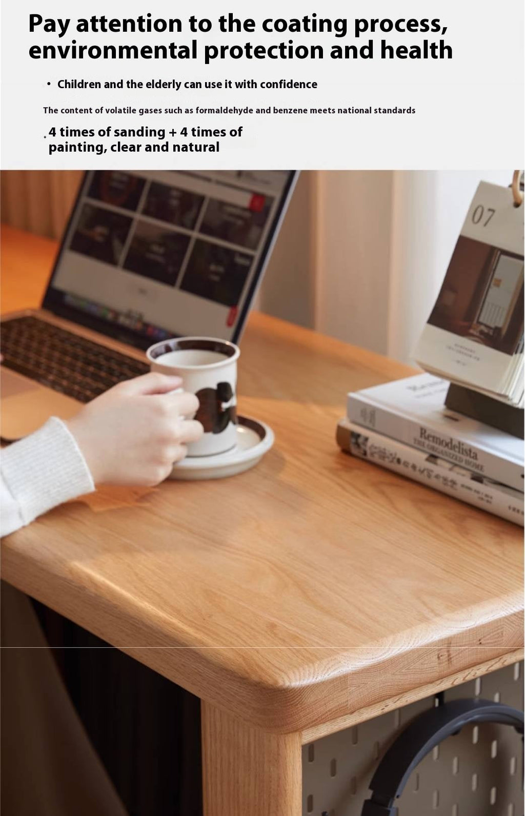 Oak Solid Wood Corner Office Desk