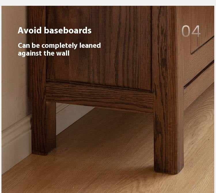 Ash Solid Wood Large Capacity Shoe Cabinet