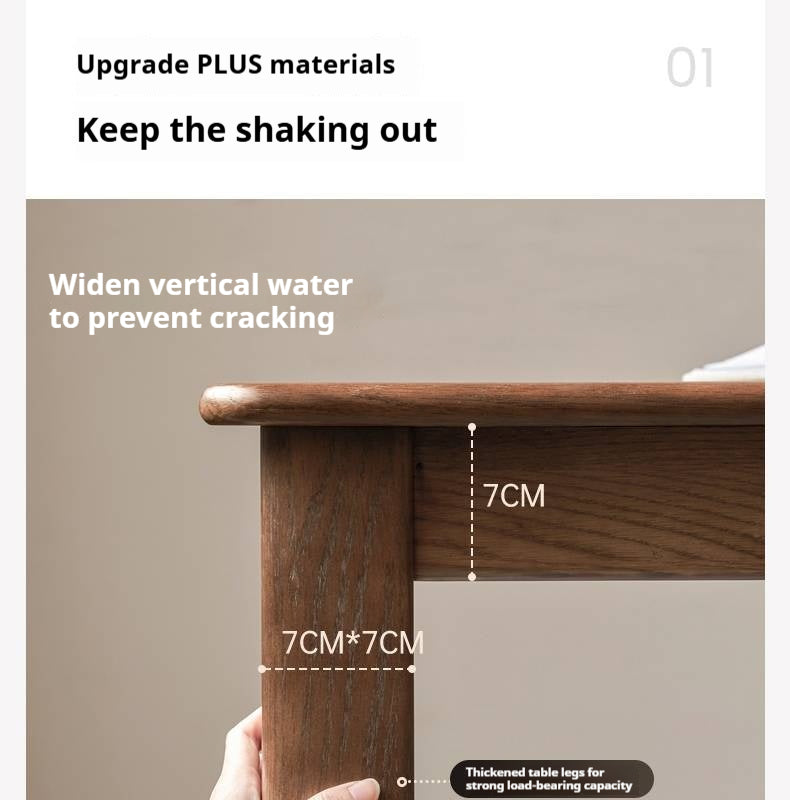 Oak Solid Wood Modern Dining  Table