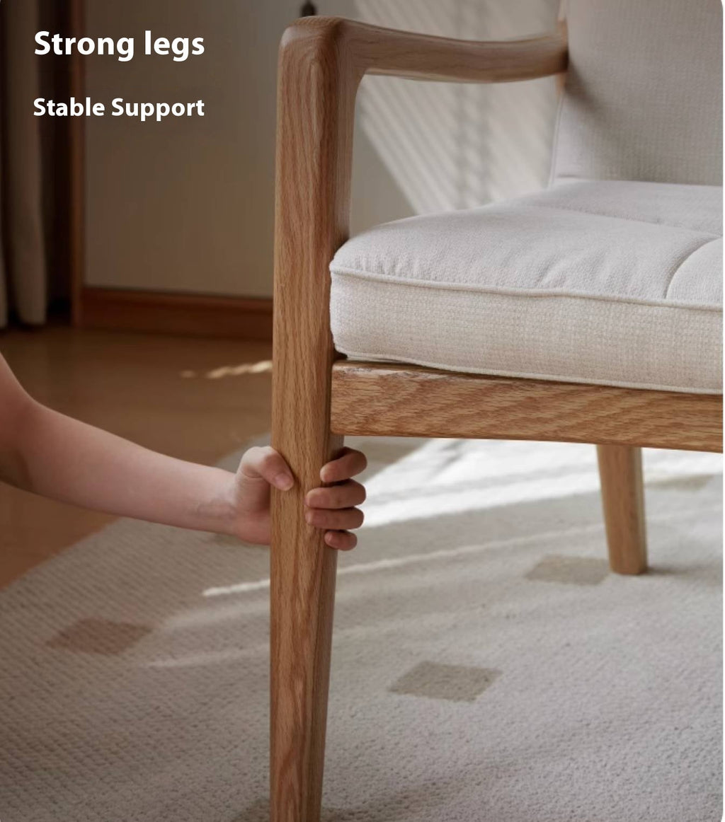 Oak Solid Wood Modern and Simple Armchair