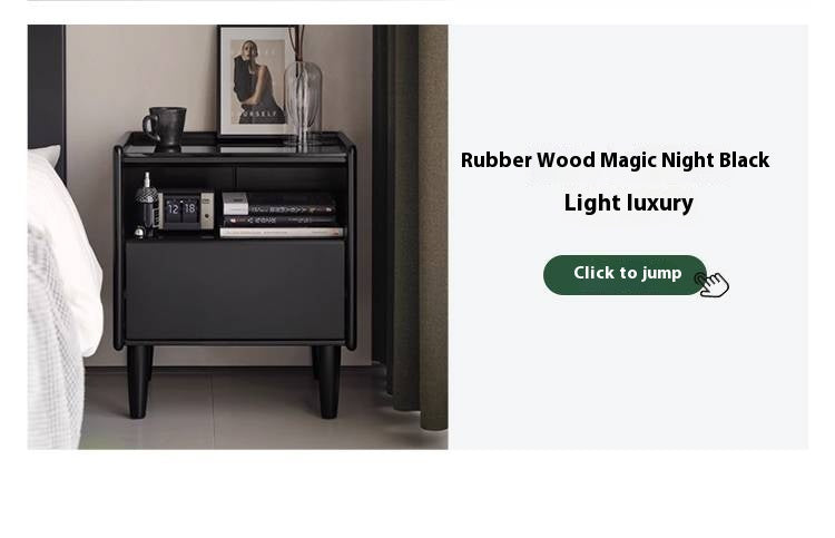 Ash, Cherry, Black walnut, Poplar, Solid Rubberwood Modern Nightstand.