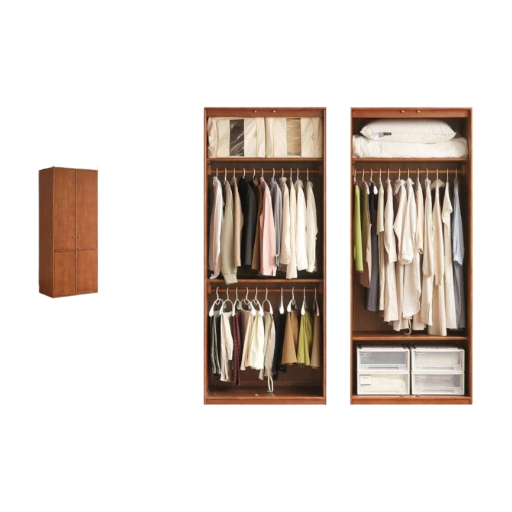 Oak Solid Wood Antique Style Wardrobe.