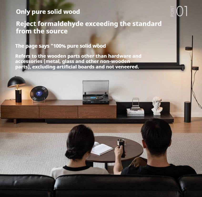 Ash Solid Wood Modern Simple Floor TV Cabinet