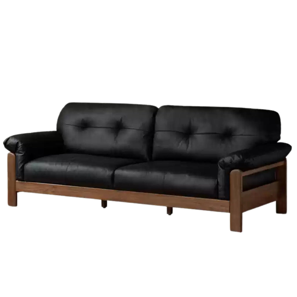 Black Walnut, Ash Solid Wood Modern Sofa
