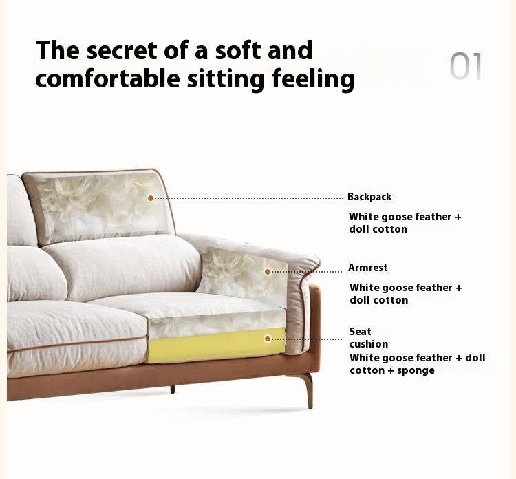 Pine Modern Style High Back Sofa