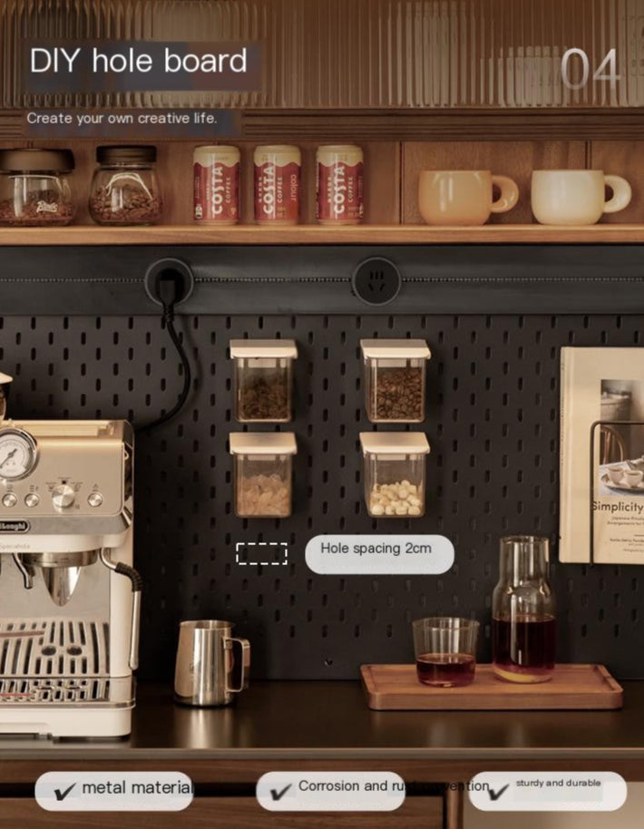 Black Walnut, Oak Solid Wood Light Luxury Style Rock Plate Storage Cabinet