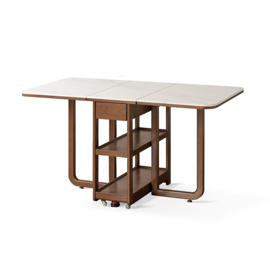 Oak Solid Wood Folding Rock Dining Table
