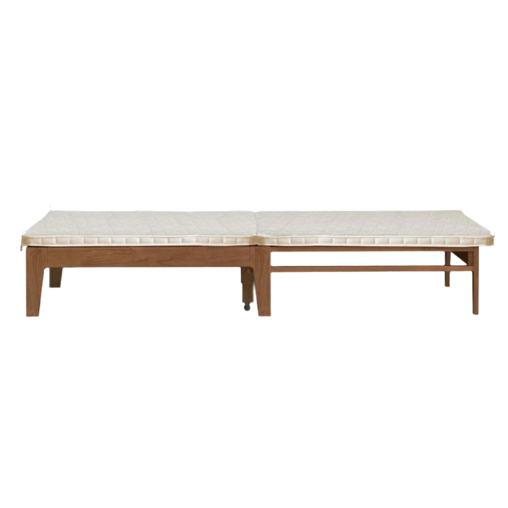 Oak, Solid RubberWood, Beech Solid Wood Sofa Bed Folding Single Bed