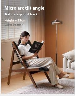 Ash Solid Wood Sofa Chair Fabric Back