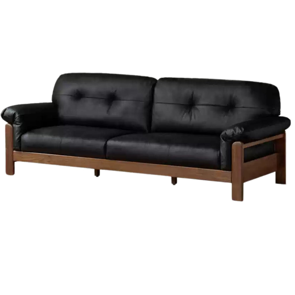 Black Walnut, Ash Solid Wood Modern Sofa