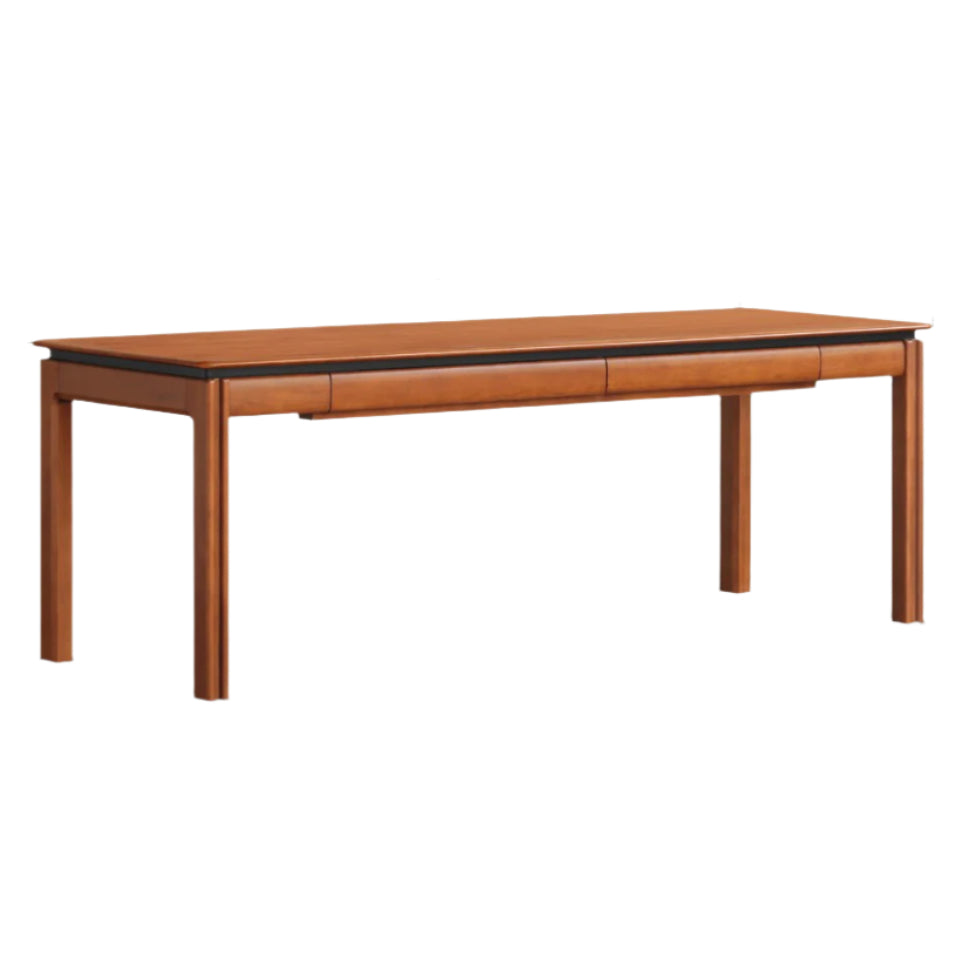 Poplar Solid Wood Antique Style Rectangular with Pull-out Workbench Office Desk