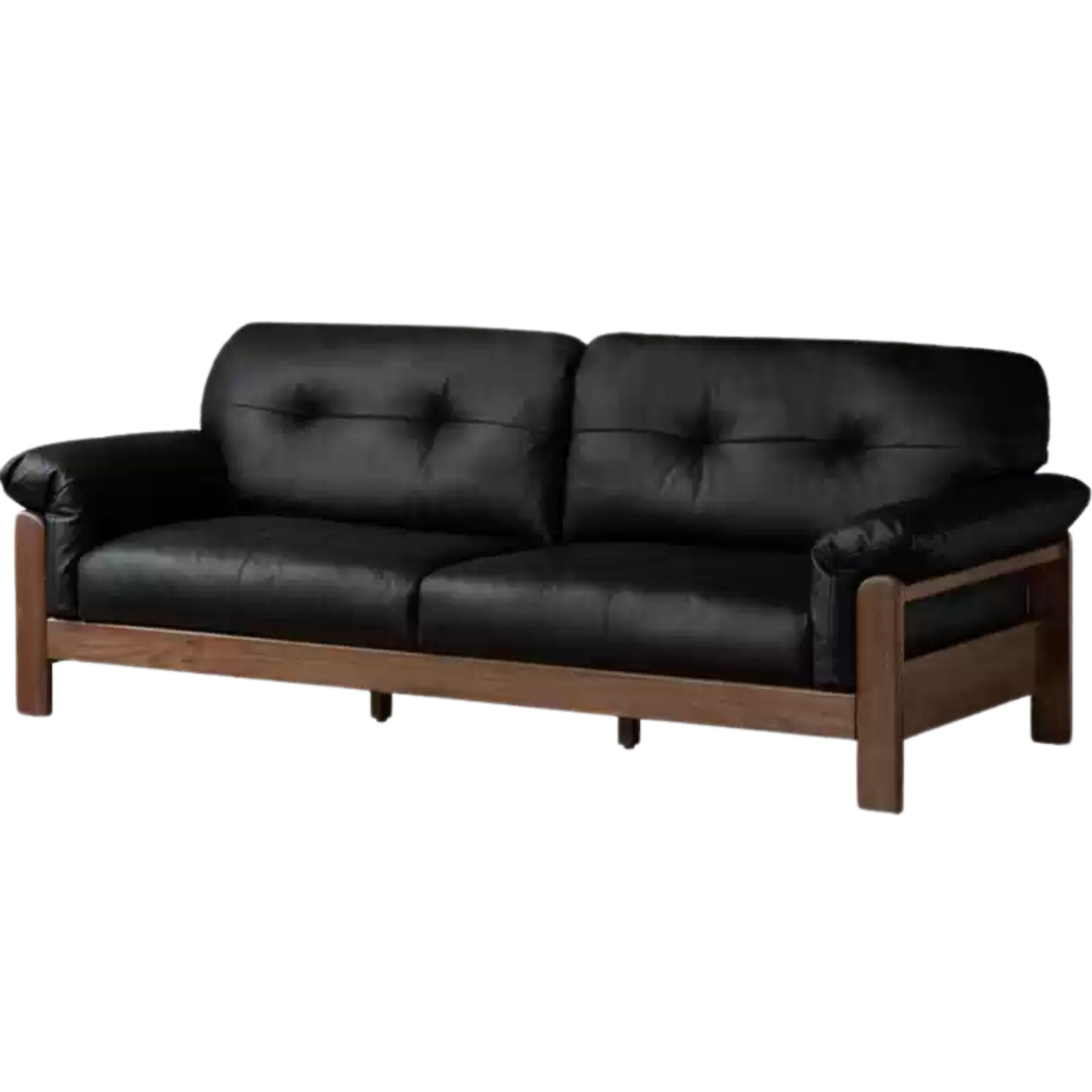 Black Walnut, Ash Solid Wood Modern Sofa
