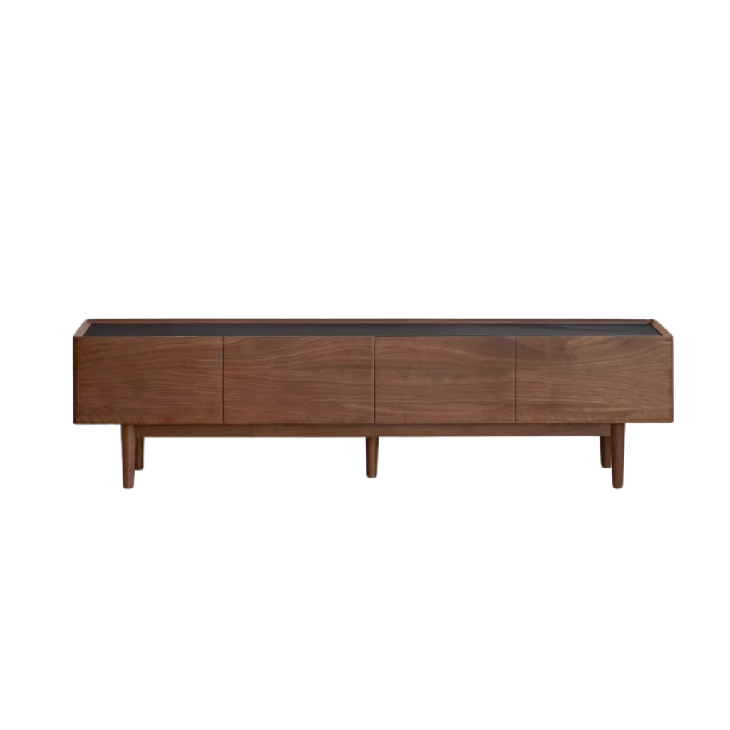 Black Walnut Solid Wood Modern TV Cabinet For Living Room
