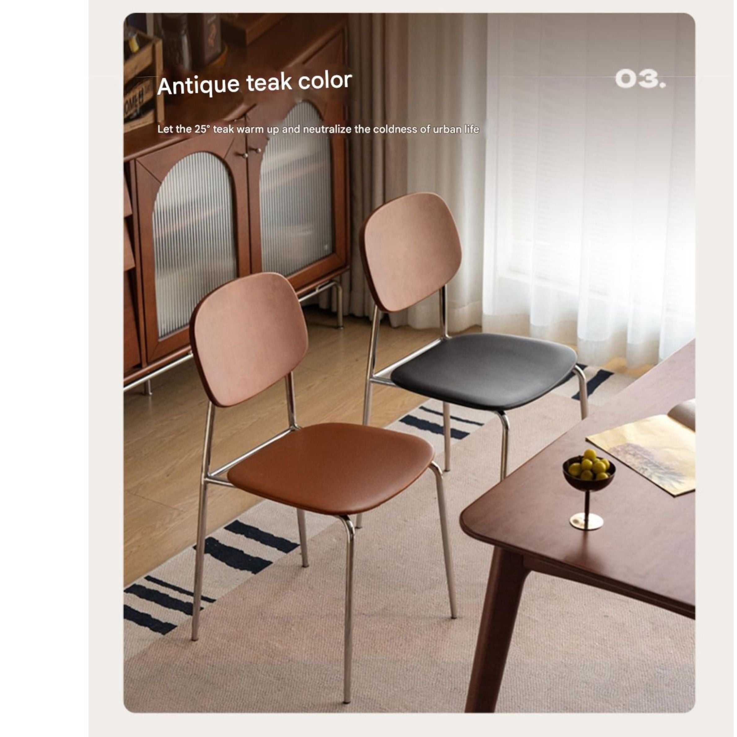 Beech Solid Wood Middle-Ancient Style Dining Chair