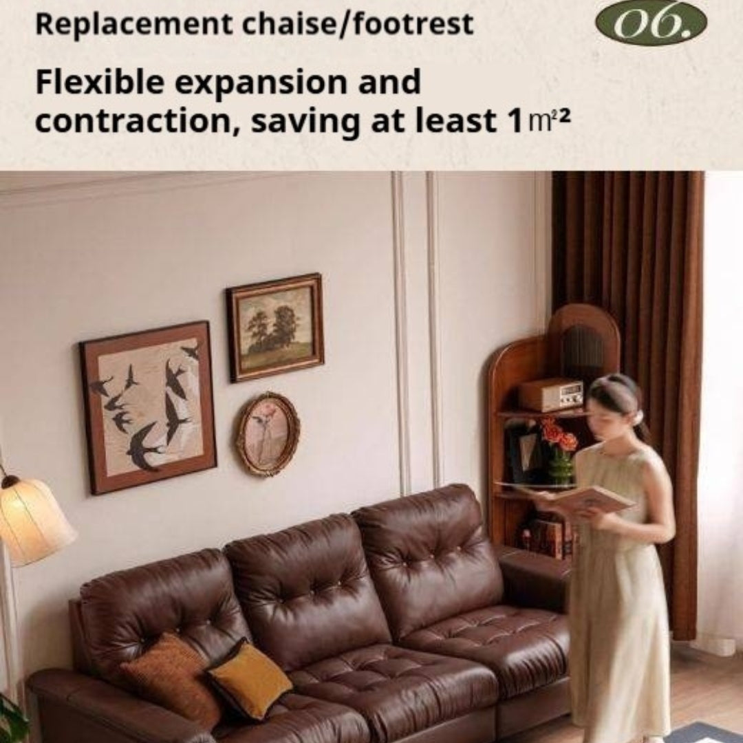 Leather French Retro Sofa