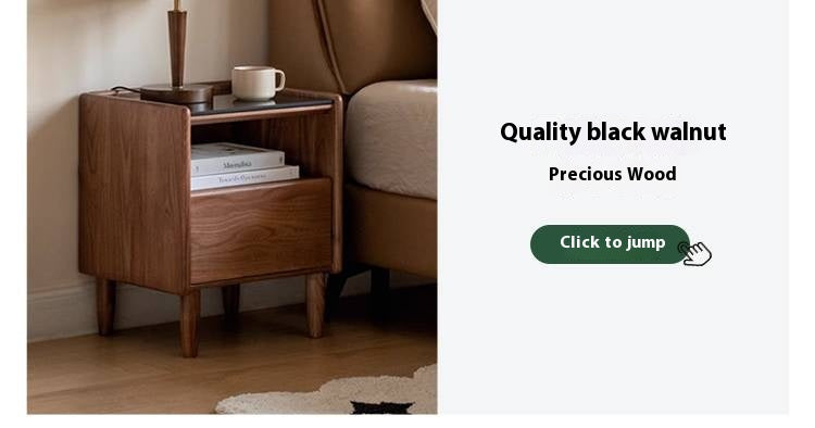 Ash, Cherry, Black walnut, Poplar, Solid Rubberwood Modern Nightstand.