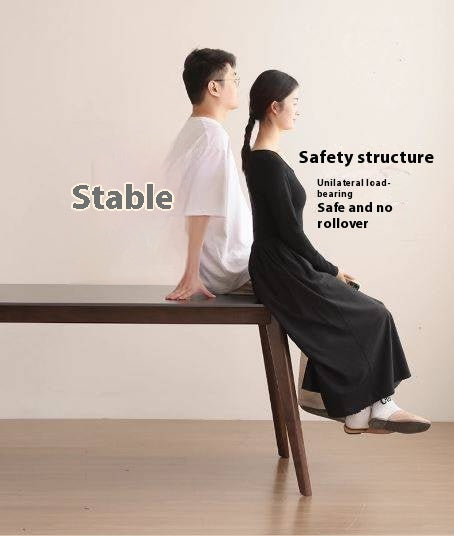 Black Walnut Solid Wood Modern Rock Plate Dining Table