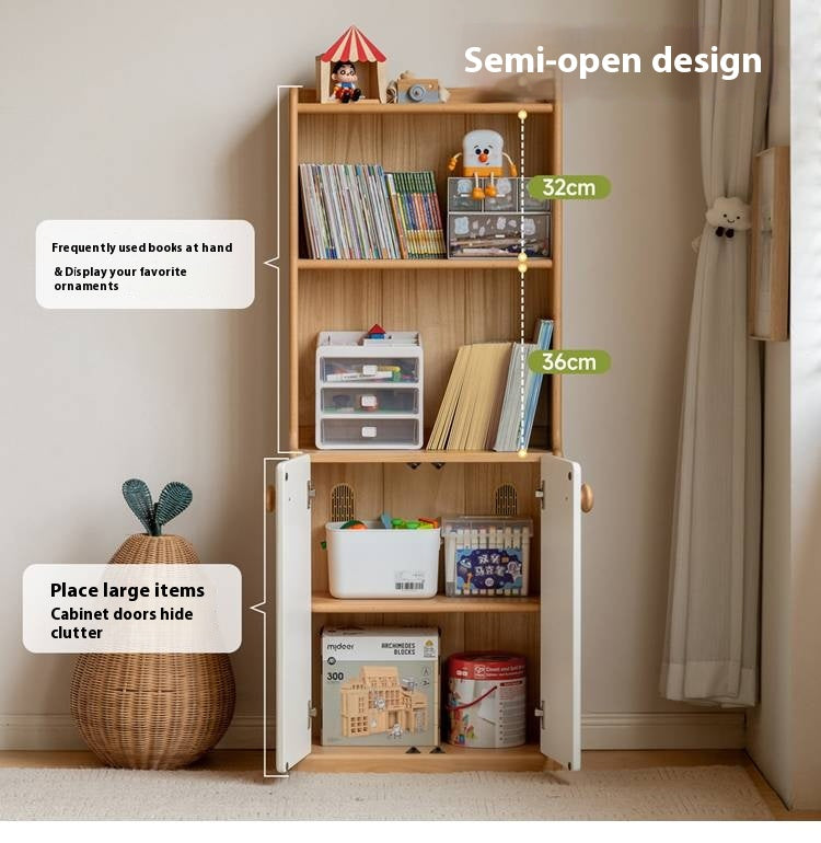 Beech Solid Wood Children's Bookcase