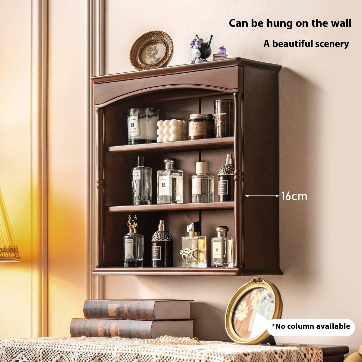 Poplar Solid Wood American Retro Side Cabinet