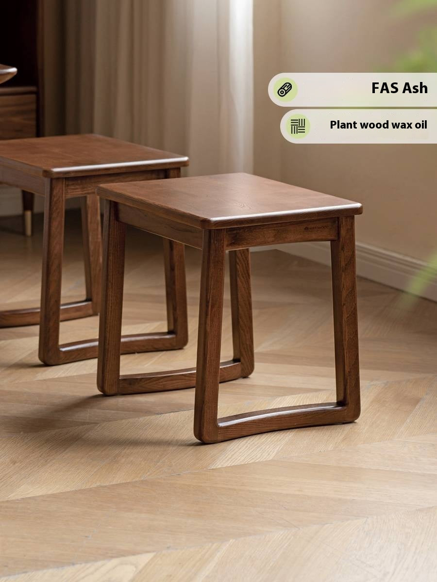 Ash Solid Wood Modern and Simple Style Tea Stool