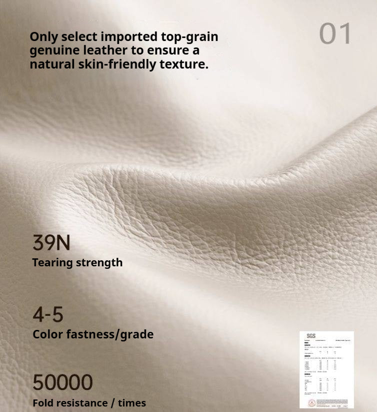 Leather Top Layer Cowhide Retractable Electric Sofa